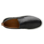 Tênis masculino slip on em couro legítimo cor preto
