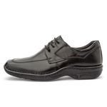 Sapato Masculino social anti-stress de amarrar couro legítimo cor preto