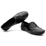 Oxford Feminino Couro Legítimo Pierrô - Preto Verniz