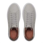 Tênis masculino casual super leve em couro legítimo cor gelo