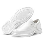 Sapato Social anti-stress tradicional couro legítimo cor branco