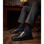 Sapato Social anti-stress tradicional couro legítimo cor preto