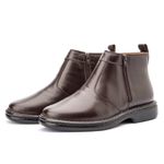 Bota Masculina social anti-stress tradicional couro legítimo cor café