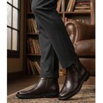 Bota Masculina social anti-stress tradicional couro legítimo cor café