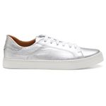 Tênis Feminino Slip On Couro Legítimo Pierrô - Prata