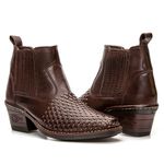 Bota Masculina country conforto tricê couro legítimo cor café