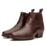 Bota Masculina country conforto tricê couro legítimo cor café