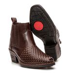 Bota Masculina country conforto tricê couro legítimo cor café