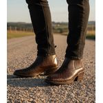 Bota Masculina country conforto tricê couro legítimo cor café