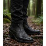 Bota Masculina country conforto tricê couro legítimo cor preta