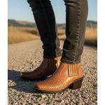 Bota Masculina country conforto tricê couro legítimo cor whisky