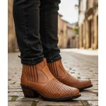 Bota Masculina country conforto tricê couro legítimo cor whisky