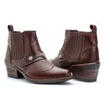 Bota Masculina country conforto couro legítimo cor café estilo texana