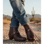 Bota Masculina country conforto couro legítimo cor café estilo texana