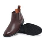 Bota Chelsea masculina couro legítimo cor café extremo conforto