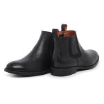 Bota Chelsea masculina couro legítimo cor preta extremo conforto