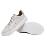 Tênis masculino em couro legítimo cor gelo super leve