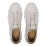 Tênis masculino em couro legítimo cor gelo super leve