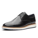 Sapato Derby casual masculino couro legítimo cor preto