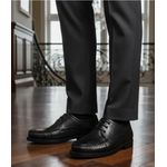 Mocassim masculino tradicional de amarrar couro legítimo cor preto