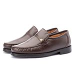 Mocassim masculino tradicional couro legítimo cor café