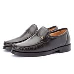 Mocassim masculino tradicional couro legítimo cor preto