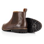 Bota Chelsea feminina couro legítimo cor marrom extremo conforto