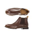 Bota Chelsea feminina couro legítimo cor marrom extremo conforto