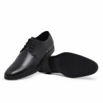 Sapato social masculino liso todo em couro legítimo cor preto