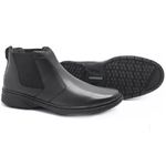 Bota Masculina Social Levíssima com elástico couro legítimo cor preta