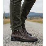 Bota Masculina extremo conforto couro legítimo cor café