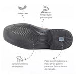 Sapato Masculino Social anatômico couro legítimo cor preto