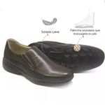 Sapato Masculino Social levíssimo couro legítimo cor marrom escuro