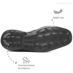 Sapato Masculino Social levíssimo couro legítimo cor preto