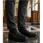 Bota Masculina Social Levíssima extremo conforto couro legítimo cor preta