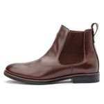 Bota Masculina social conforto couro legítimo cor café