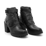 Bota Feminina saltos altos couro legítimo cor preta com spiks