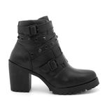 Bota Feminina saltos altos couro legítimo cor preta com spiks