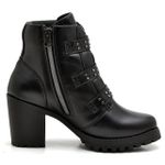 Bota Feminina saltos altos couro legítimo cor preto 