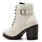 Coturno Feminino saltos altos couro legítimo verniz cor branco