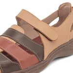 Sapato Feminino Ortopédico couro legítimo cor bege com detalhes