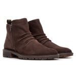 Bota Masculina cano curto conforto couro legítimo cor castor solado vaqueiro