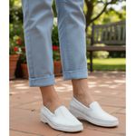 Sapatilha Feminina Ortopédica Tradicional Com Elástico Couro Legítimo Cor Branca