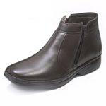 Bota Masculina Social Levíssima extremo conforto couro legítimo cor marrom escuro