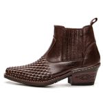 Bota Masculina country conforto tricê couro legítimo cor café