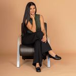 Sapatilha Feminina Clássica Couro Legítimo Cor Preta