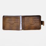 Carteira masculina clássica tradicional couro legítimo cor café