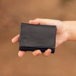 Carteira masculina Pierrô comum pocket couro legítimo cor preta