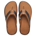 Chinelo Masculino confortável couro legítimo cor tabaco e café