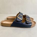 Sandália Papete Azul Marinho